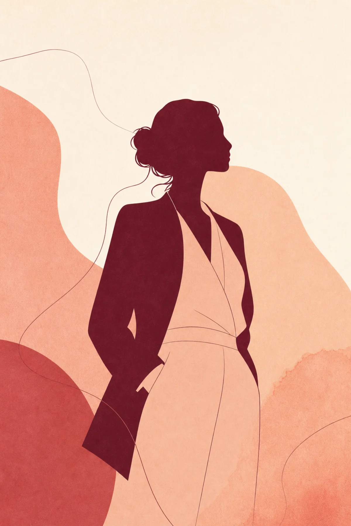 Abstract illustrated portrait of a founder